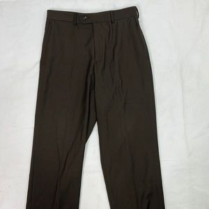 #1025 Stafford Performance Brown Formal Pants | Size: 30X30